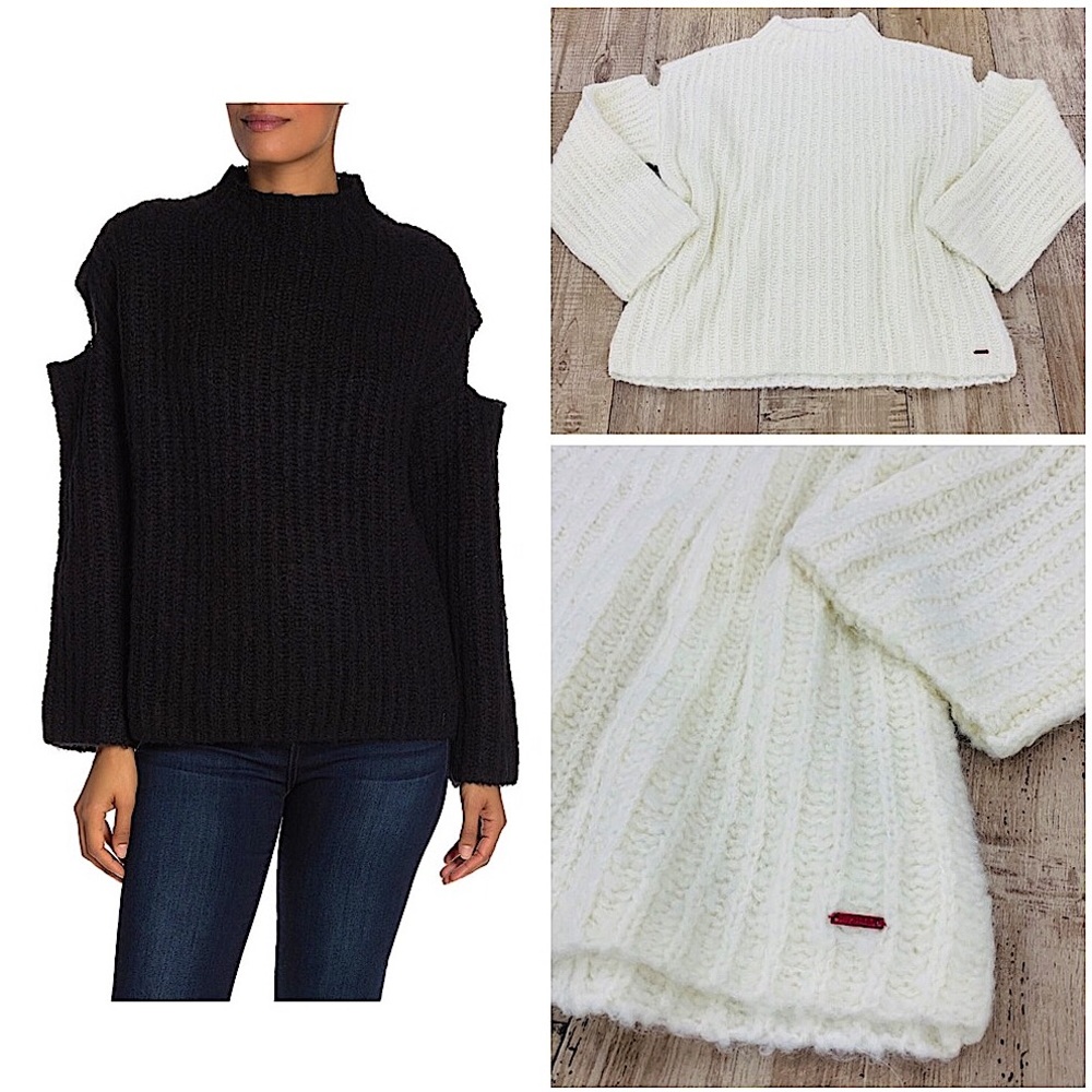 n:Philanthropy Brantley Chunky Knit Sweater with Cutouts